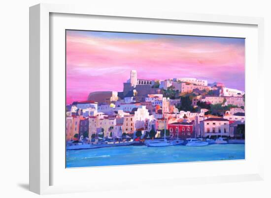 Ibiza Eivissa Old Town And Harbour Pearl Of The Mediterranean-Markus Bleichner-Framed Art Print