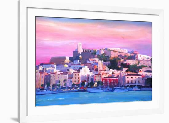 Ibiza Eivissa Old Town And Harbour Pearl Of The Mediterranean-Markus Bleichner-Framed Art Print