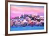 Ibiza Eivissa Old Town And Harbour Pearl Of The Mediterranean-Markus Bleichner-Framed Art Print