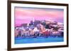 Ibiza Eivissa Old Town And Harbour Pearl Of The Mediterranean-Markus Bleichner-Framed Premium Giclee Print