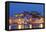 Ibiza Harbour at Night, Ibiza, Balearic Islands, Spain, Europe-Neil Farrin-Framed Stretched Canvas