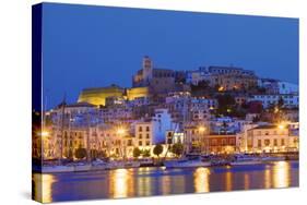 Ibiza Harbour at Night, Ibiza, Balearic Islands, Spain, Europe-Neil Farrin-Stretched Canvas