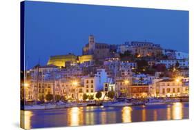 Ibiza Harbour at Night, Ibiza, Balearic Islands, Spain, Europe-Neil Farrin-Stretched Canvas