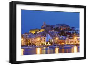 Ibiza Harbour at Night, Ibiza, Balearic Islands, Spain, Europe-Neil Farrin-Framed Photographic Print