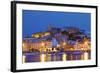 Ibiza Harbour at Night, Ibiza, Balearic Islands, Spain, Europe-Neil Farrin-Framed Photographic Print