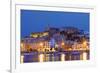 Ibiza Harbour at Night, Ibiza, Balearic Islands, Spain, Europe-Neil Farrin-Framed Photographic Print