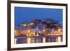 Ibiza Harbour at Night, Ibiza, Balearic Islands, Spain, Europe-Neil Farrin-Framed Photographic Print