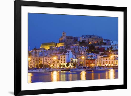 Ibiza Harbour at Night, Ibiza, Balearic Islands, Spain, Europe-Neil Farrin-Framed Photographic Print