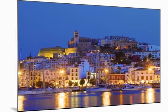Ibiza Harbour at Night, Ibiza, Balearic Islands, Spain, Europe-Neil Farrin-Mounted Photographic Print