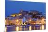 Ibiza Harbour at Night, Ibiza, Balearic Islands, Spain, Europe-Neil Farrin-Mounted Photographic Print