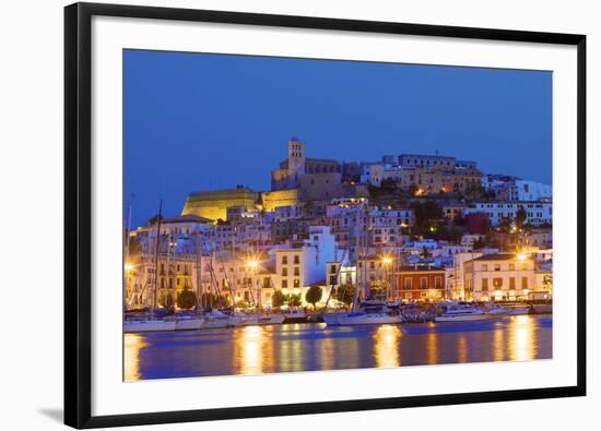 Ibiza Harbour at Night, Ibiza, Balearic Islands, Spain, Europe-Neil Farrin-Framed Photographic Print