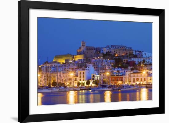 Ibiza Harbour at Night, Ibiza, Balearic Islands, Spain, Europe-Neil Farrin-Framed Photographic Print