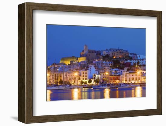 Ibiza Harbour at Night, Ibiza, Balearic Islands, Spain, Europe-Neil Farrin-Framed Photographic Print