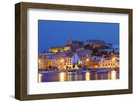 Ibiza Harbour at Night, Ibiza, Balearic Islands, Spain, Europe-Neil Farrin-Framed Photographic Print