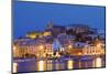 Ibiza Harbour at Night, Ibiza, Balearic Islands, Spain, Europe-Neil Farrin-Mounted Photographic Print