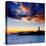 Ibiza Island Sunset with Freus Lighthouse and Es Vedra in-Natureworld-Stretched Canvas