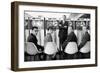 Ibm Executives Pose, Seated in Front of a Bank of 7094 Ii Computers, 1962-Robert Kelley-Framed Photographic Print