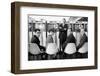 Ibm Executives Pose, Seated in Front of a Bank of 7094 Ii Computers, 1962-Robert Kelley-Framed Photographic Print