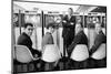 Ibm Executives Pose, Seated in Front of a Bank of 7094 Ii Computers, 1962-Robert Kelley-Mounted Photographic Print