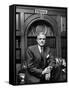 IBM Pres. Thomas J. Watson Jr. in Office-Alfred Eisenstaedt-Framed Stretched Canvas