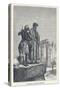 Ibn Batuta Arab Traveller with a Native in Egypt-null-Stretched Canvas
