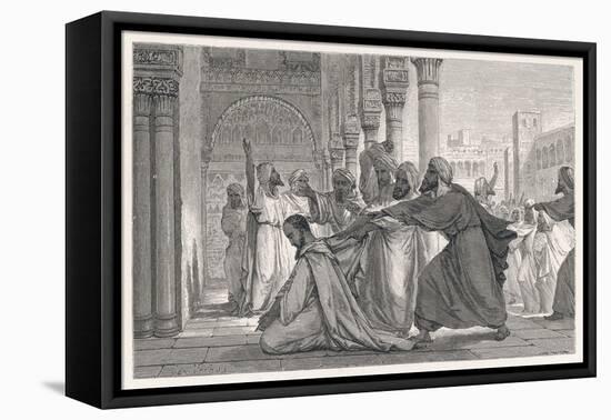Ibn Rushd, Known in the West as Averroes, Spanish-Islamic Philospher-Figuier-Framed Stretched Canvas
