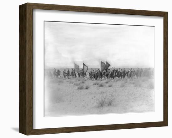 Ibn Saud's (Abd Al-Aziz Ibn Saud'S) Army on the March- Near Habl, 8th January 1911-William Henry Irvine Shakespear-Framed Photographic Print