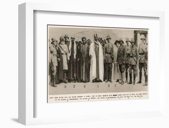 Ibn Saud, Sir Percy Cox, Miss Gertrude Bell-null-Framed Photographic Print