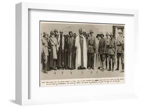 Ibn Saud, Sir Percy Cox, Miss Gertrude Bell-null-Framed Photographic Print