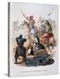 Ibrahim Pasha Fighting the Wahabis, Saudi Arabia, 1811-1818-Jean Adolphe Beauce-Stretched Canvas