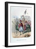 Ibrahim Pasha Marching at the Front of His Troops, 1811-1818-Jean Adolphe Beauce-Framed Giclee Print