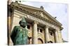 Ibsen statue in front of the National Theatre, Oslo, Norway, Scandinavia, Europe-Hans-Peter Merten-Stretched Canvas