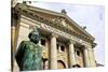 Ibsen statue in front of the National Theatre, Oslo, Norway, Scandinavia, Europe-Hans-Peter Merten-Stretched Canvas