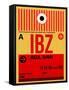 IBZ Ibiza Luggage Tag I-NaxArt-Framed Stretched Canvas