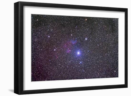 Ic 59 and IC 62 Faint Reflection Nebulae Near Gamma Cassiopeia-null-Framed Photographic Print