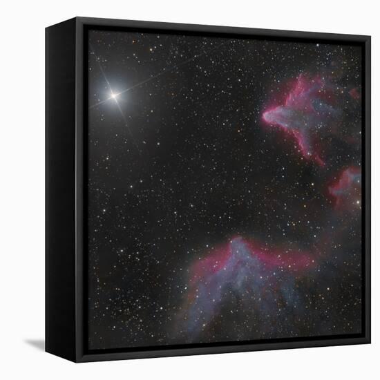 Ic 59 and IC 63 in Cassiopeia-null-Framed Stretched Canvas