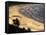 Icapui Beach, with People Fishing and Playing at Sunset-Alex Saberi-Framed Stretched Canvas