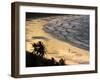 Icapui Beach, with People Fishing and Playing at Sunset-Alex Saberi-Framed Premium Photographic Print