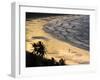 Icapui Beach, with People Fishing and Playing at Sunset-Alex Saberi-Framed Premium Photographic Print