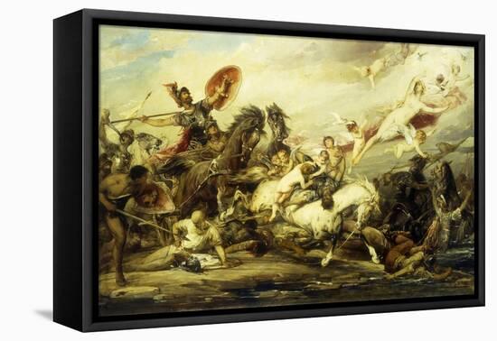 Icarius (Diomedes Wounding Aphrodite when she tries to recover the Body of Aeneas)-Arthur Heinrich Fitger-Framed Stretched Canvas