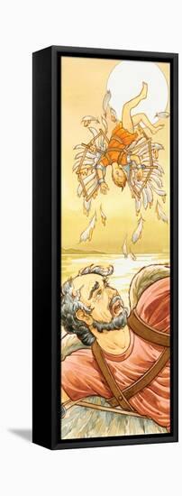 Icarus and Daedalus, Greek Mythology-Encyclopaedia Britannica-Framed Stretched Canvas