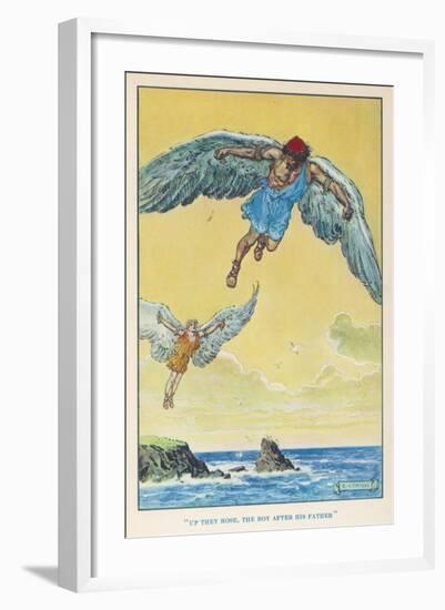 Icarus and Daedalus-null-Framed Art Print