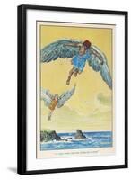 Icarus and Daedalus-null-Framed Art Print