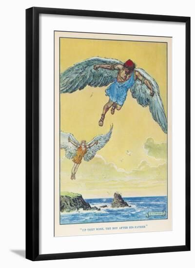 Icarus and Daedalus-null-Framed Art Print