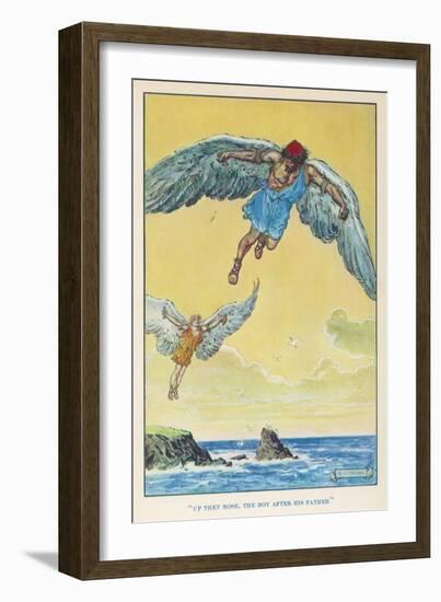 Icarus and Daedalus-null-Framed Art Print