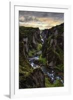 Ice Age Dark, Amazing Epic Fjaðrárgljúfur Canyon Iceland-Vincent James-Framed Photographic Print