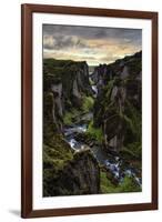 Ice Age Dark, Amazing Epic Fjaðrárgljúfur Canyon Iceland-Vincent James-Framed Photographic Print