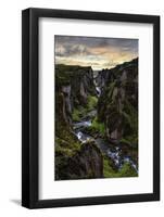 Ice Age Dark, Amazing Epic Fjaðrárgljúfur Canyon Iceland-Vincent James-Framed Photographic Print