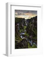 Ice Age Dark, Amazing Epic Fjaðrárgljúfur Canyon Iceland-Vincent James-Framed Photographic Print