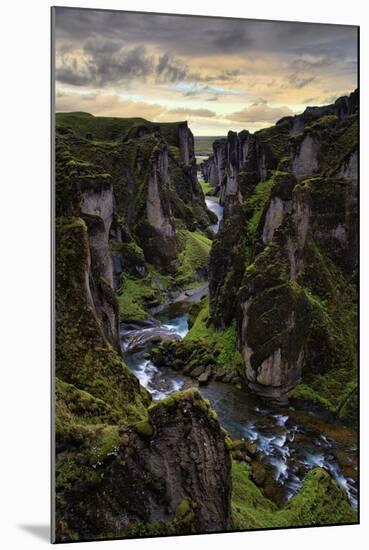 Ice Age Dark, Amazing Epic Fjaðrárgljúfur Canyon Iceland-Vincent James-Mounted Photographic Print